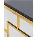 миниатюра Журнальный столик 55*55 БРУКЛИН стекло smoke сталь золото №5