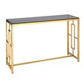 миниатюра Консоль БРУКЛИН 120*40 золото стекло smoke №1