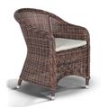 миниатюра "Равенна" кресло темно-коричневого цвета с темно-серыми подушками №1