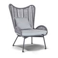 миниатюра Кресло Мадрид, арт. LCAR6001, в комплекте с подушками, свет темно-серый №1