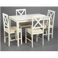 миниатюра Обеденный комплект Хадсон (стол + 4 стула)/Hudson Dining Set Pure white №1