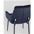 миниатюра Кресло Саманта велюр темно-синий №7