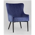 миниатюра Кресло Ститч велюр королевский синий №4