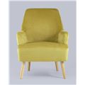 миниатюра Кресло Хантер велюр горчичный №3
