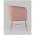 миниатюра Кресло Шале велюр розовый №3
