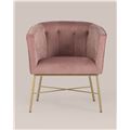 миниатюра Кресло Шале велюр розовый №6
