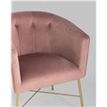 миниатюра Кресло Шале велюр розовый №8