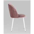 миниатюра Стул Логан велюр пыльно-розовый белые ножки №2