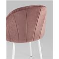 миниатюра Стул Логан велюр пыльно-розовый белые ножки №5
