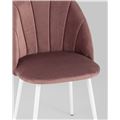 миниатюра Стул Логан велюр пыльно-розовый белые ножки №6