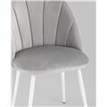 миниатюра Стул Логан велюр светло-серый белые ножки №6
