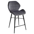 миниатюра Полубарный стул MARCEL BLUVEL-14 GREY (H=65cm), велюр М-City №1