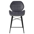 миниатюра Полубарный стул MARCEL BLUVEL-14 GREY (H=65cm), велюр М-City №4