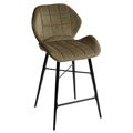 миниатюра Полубарный стул MARCEL BLUVEL-77 ASH GREEN (H=65cm), велюр М-City №1