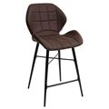 миниатюра Полубарный стул MARCEL COWBOY-#800 темно-коричневый (H=65cm), ткань микрофибра М-City №1