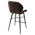 миниатюра Полубарный стул MARCEL COWBOY-#800 темно-коричневый (H=65cm), ткань микрофибра М-City №4