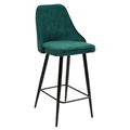 миниатюра Полубарный стул NEPAL-PB ЗЕЛЕНЫЙ #19, велюр/ черный каркас (H=68cm) М-City №1