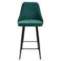 миниатюра Полубарный стул NEPAL-PB ЗЕЛЕНЫЙ #19, велюр/ черный каркас (H=68cm) М-City №4