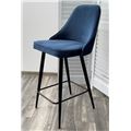 миниатюра Полубарный стул NEPAL-PB СИНИЙ #29, велюр/ черный каркас (H=68cm) М-City №2