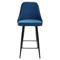 миниатюра Полубарный стул NEPAL-PB СИНИЙ #29, велюр/ черный каркас (H=68cm) М-City №5