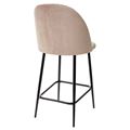 миниатюра Полубарный стул НИРВАНА, цвет бежевый B-05, велюр / черный каркас H=63cm М-City №3