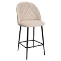 миниатюра Полубарный стул НИРВАНА, цвет светло-бежевый B-02, велюр / черный каркас H=63cm М-City №1