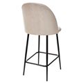 миниатюра Полубарный стул НИРВАНА, цвет светло-бежевый B-02, велюр / черный каркас H=63cm М-City №2