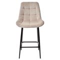 миниатюра Полубарный стул ХОФМАН, цвет светло-бежевый B-02, велюр / черный каркас H=63cm М-City №2
