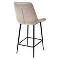 миниатюра Полубарный стул ХОФМАН, цвет светло-бежевый B-02, велюр / черный каркас H=63cm М-City №3