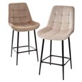 миниатюра Полубарный стул ХОФМАН, цвет светло-бежевый B-02, велюр / черный каркас H=63cm М-City №4