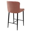 миниатюра Полубарный стул ARTEMIS BLUVEL-52 PINK (H=65cm), велюр М-City №2