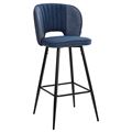 миниатюра Барный стул HADES TRF-06 полночный синий, ткань/ RU-03 синяя сталь, PU М-City №1