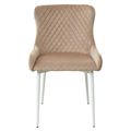 миниатюра Стул САЛЬЕРИ, цвет бежевый #C03, велюр / белый каркас М-City №3
