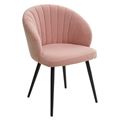 миниатюра Стул Зефир Teddy 026 Розовый, велюр / черный каркас M-City №1