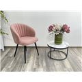 миниатюра Стул Зефир Teddy 026 Розовый, велюр / черный каркас M-City №4