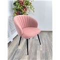 миниатюра Стул Зефир Teddy 026 Розовый, велюр / черный каркас M-City №5