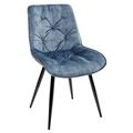миниатюра Стул MONACO 912-05 голубой, велюр/черный каркас M-City №1
