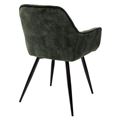 миниатюра Стул MALTA 912-04 серо-зеленый, велюр/черный каркас M-City №2