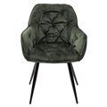 миниатюра Стул MALTA 912-04 серо-зеленый, велюр/черный каркас M-City №3