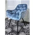 миниатюра Стул MALTA 912-05 голубой, велюр/черный каркас M-City №4