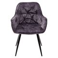 миниатюра Стул MALTA 912-06 темно-серый, велюр/черный каркас M-City №3