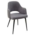 миниатюра Стул FANTINE-LA СЕРЫЙ #27, велюр / черный каркас М-City №1