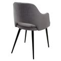 миниатюра Стул FANTINE-LA СЕРЫЙ #27, велюр / черный каркас М-City №2