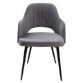 миниатюра Стул FANTINE-LA СЕРЫЙ #27, велюр / черный каркас М-City №3