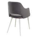 миниатюра Стул FANTINE-LA СЕРЫЙ #27, велюр/ белый каркас М-City №3