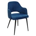 миниатюра Стул FANTINE-LA СИНИЙ #29, велюр / черный каркас М-City №1