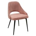 миниатюра Стул FANTINE-LS РОЗОВЫЙ #15, велюр / черный каркас М-City №1