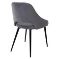 миниатюра Стул FANTINE-LS СЕРЫЙ #27, велюр / черный каркас М-City №2