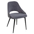 миниатюра Стул FANTINE-LS СЕРЫЙ #27, велюр / черный каркас М-City №1
