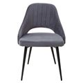 миниатюра Стул FANTINE-LS СЕРЫЙ #27, велюр / черный каркас М-City №3